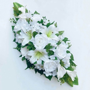 Liliomos asztaldísz selyemvirág - esküvő - dekoráció - asztaldísz - Meska.hu