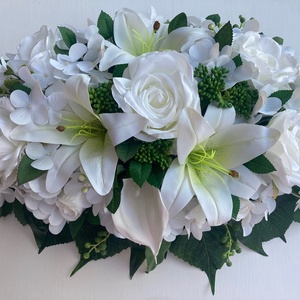 Liliomos asztaldísz selyemvirág - esküvő - dekoráció - asztaldísz - Meska.hu