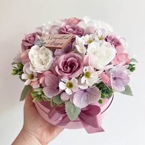 Anyák napi virágdoboz mályva - otthon & életmód - virágdekoráció - virágok - virágbox - Meska.hu