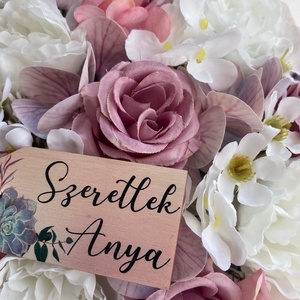 Anyák napi virágdoboz mályva - otthon & életmód - virágdekoráció - virágok - virágbox - Meska.hu