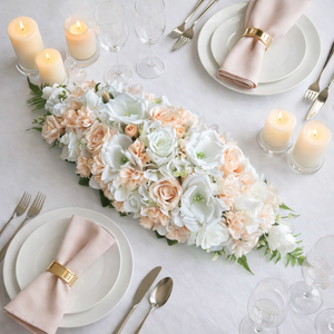 Esküvői asztaldísz púder selyemvirágos, Esküvő, Dekoráció, Asztaldísz, Virágkötés, MESKA