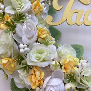 Tavaszi virágos ajtódísz - otthon & életmód - dekoráció - ajtó- és ablak dekoráció - ajtódísz & kopogtató - Meska.hu