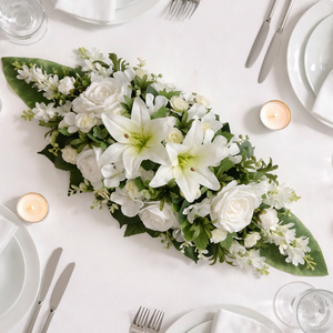 Liliomos asztaldísz selyemvirág, Esküvő, Dekoráció, Asztaldísz, Virágkötés, MESKA