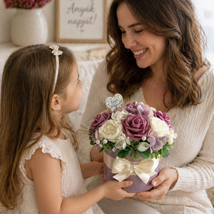 Anyák napi virágdoboz - mályva - otthon & életmód - virágdekoráció - virágok - virágbox - Meska.hu