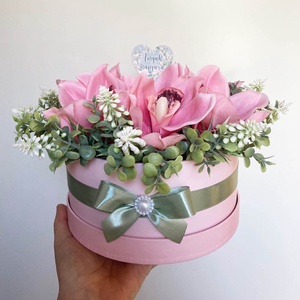 Anyák napi virágdoboz - orchideás - otthon & életmód - virágdekoráció - virágok - virágbox - Meska.hu