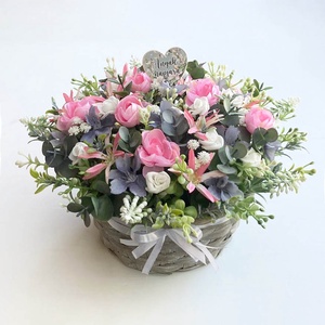 Anyák napi vintage virágkosár - mezei hangulatban - otthon & életmód - dekoráció - asztal és polc dekoráció - asztaldísz - Meska.hu