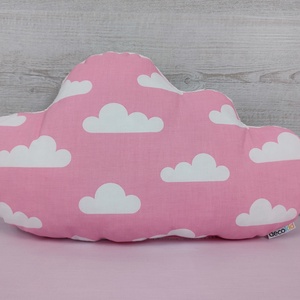 Felhő mintás rózsaszín felhőpárna - otthon & lakás - lakástextil - párna & párnahuzat - Meska.hu