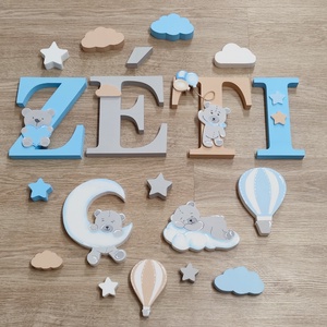 Macis díszítésű dekorbetű szett, választható névvel, színnel, kézműves, dekoráció, név, betű, babaszoba, gyerekszoba, Otthon & Életmód, Babaszoba, gyerekszoba, Babaszoba dekoráció, Festett tárgyak, Mindenmás, MESKA