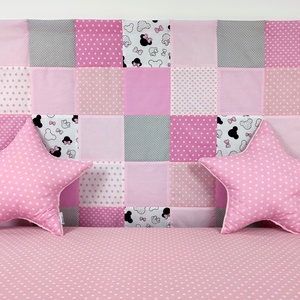 Rózsaszín - Minnie mintás patchwork falvédő - Meska.hu