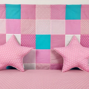 Rózsaszín-menta patchwork falvédő, Otthon & Életmód, Babaszoba, gyerekszoba, Falvédő gyerekszobába, Varrás, MESKA