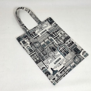 London mintás textil bevásárló táska, szatyor, 3544 cm - táska & tok - bevásárlás & shopper táska - shopper, textiltáska, szatyor - Meska.hu