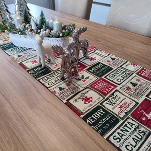 Karácsonyi mintás textil asztalfutó, asztalterítő - karácsony - karácsonyi lakásdekoráció - ünnepi asztaldekoráció - Meska.hu