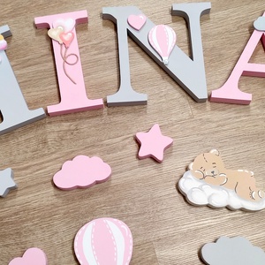 Macis díszítésű dekorbetű szett, választható névvel, színnel, kézműves, dekoráció, név, betű, gyerekszoba, dekor betű - otthon & életmód - dekoráció - fali és függő dekoráció - betű & név - Meska.hu