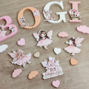 Tündéres dekorbetű szett, választható névvel, színnel, kézműves, dekoráció, név, betű, gyerekszoba, dekor betű - otthon & életmód - babaszoba, gyerekszoba - babaszoba dekoráció - Meska.hu