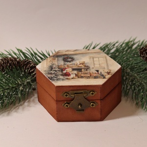 Karácsonyi ajándékdoboz - karácsony - karácsonyi ajándékozás - karácsonyi ajándékcsomagolás - Meska.hu