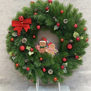 Élethű műfenyő karácsonyi kopogtató - karácsony - adventi díszek - adventi ajtódísz - Meska.hu