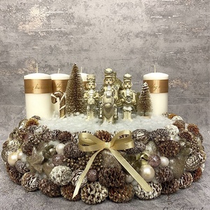 Diótörős adventi koszorú , Karácsony, Adventi díszek, Adventi asztaldísz, Mindenmás, MESKA