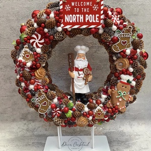 Mikulásos és mézeskalácsos kopogtató, Karácsony, Adventi díszek, Adventi ajtódísz, Mindenmás, MESKA