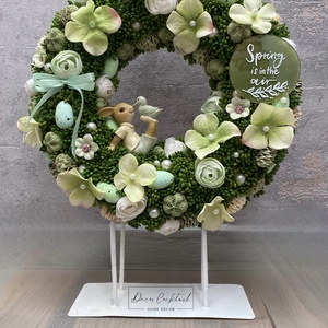 Clayre and Eef nyuszi figurás ajtókopogtató - otthon & életmód - dekoráció - ajtó- és ablak dekoráció - ajtódísz & kopogtató - Meska.hu