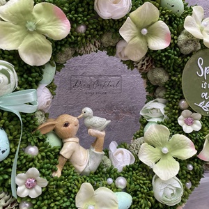 Clayre and Eef nyuszi figurás ajtókopogtató - otthon & életmód - dekoráció - ajtó- és ablak dekoráció - ajtódísz & kopogtató - Meska.hu