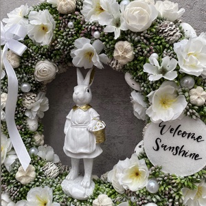 Nyuszis ajtókopogtató - otthon & életmód - dekoráció - ajtó- és ablak dekoráció - ajtódísz & kopogtató - Meska.hu