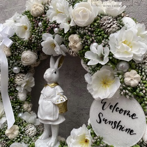 Nyuszis ajtókopogtató - otthon & életmód - dekoráció - ajtó- és ablak dekoráció - ajtódísz & kopogtató - Meska.hu