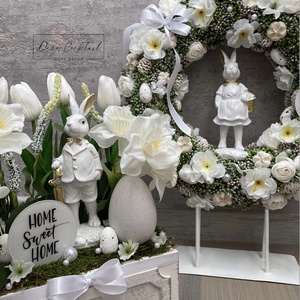 Nyuszis asztali dekoráció - otthon & életmód - dekoráció - ajtó- és ablak dekoráció - ajtódísz & kopogtató - Meska.hu