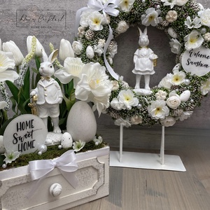 Nyuszis asztali dekoráció - otthon & életmód - dekoráció - ajtó- és ablak dekoráció - ajtódísz & kopogtató - Meska.hu