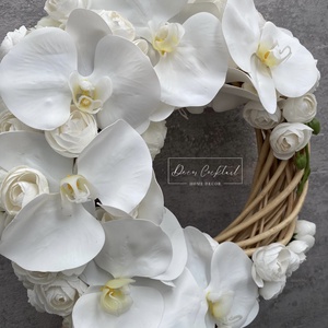 Orchideás ajtódísz - otthon & életmód - dekoráció - ajtó- és ablak dekoráció - ajtódísz & kopogtató - Meska.hu