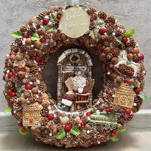 Karacsonyi ajtókopogtató, Karácsony, Adventi díszek, Adventi ajtódísz, , MESKA