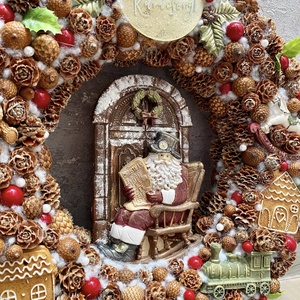 Karacsonyi ajtókopogtató - karácsony - adventi díszek - adventi ajtódísz - Meska.hu