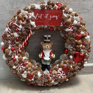 Karácsonyi diótörős macis kopogtató, Karácsony, Adventi díszek, Adventi asztaldísz, Mindenmás, MESKA