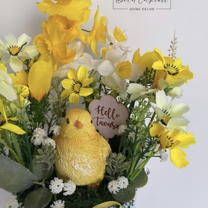 Csibés asztali dekoráció - ünnepi díszek, dekorációk - húsvéti díszek és dekorációk - húsvéti asztaldíszek - Meska.hu