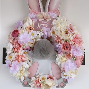 Nyuszipopós ajtókopogtató, Ünnepi díszek, dekorációk, Húsvéti díszek és dekorációk, Húsvéti ajtódísz, kopogtató, Mindenmás, MESKA