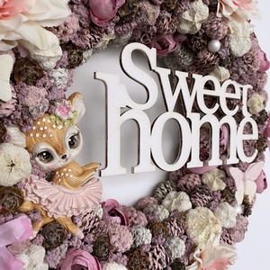 Tavaszi-nyári ajtódísz őzikével - otthon & életmód - dekoráció - ajtó- és ablak dekoráció - ajtódísz & kopogtató - Meska.hu