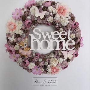 Tavaszi-nyári ajtódísz őzikével - otthon & életmód - dekoráció - ajtó- és ablak dekoráció - ajtódísz & kopogtató - Meska.hu