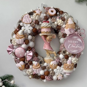 Egérkés ajtókopogtató - karácsony - adventi díszek - adventi ajtódísz - Meska.hu