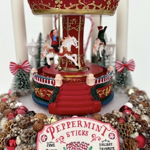 Körhintás adventi koszorú - karácsony - adventi díszek - adventi asztaldísz - Meska.hu