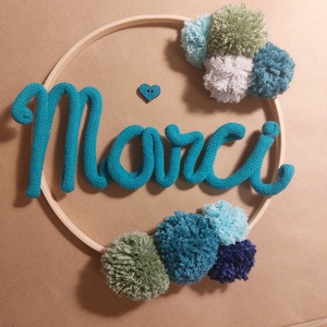 Egyedi névdekor pom-pom MARCI  - Meska.hu