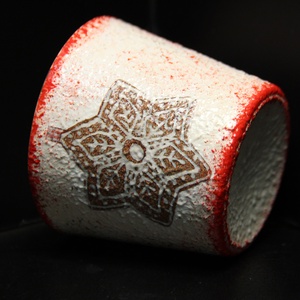 Dekupázs (decoupage) Karácsonyi gyertyatartó 3. -  - Meska.hu