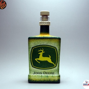 John Deere Traktor italos üveg ; Saját traktorod fényképével is!, Otthon & Lakás, Dekoráció, Asztal és polc dekoráció, Díszüveg, Decoupage, transzfer és szalvétatechnika, Meska