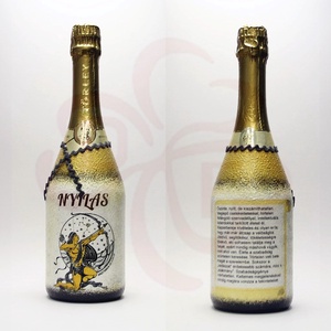 Horoszkópos NYILAS ajándék pezsgő, Otthon & Lakás, Dekoráció, Díszüveg, Asztal és polc dekoráció, Decoupage, transzfer és szalvétatechnika, Meska