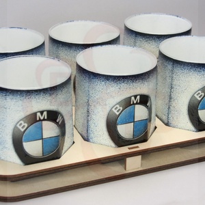BMW whiskys pohár készlet ; Saját BMW autód fotójával is! , Otthon & Életmód, Konyhafelszerelés, tálalás, Pohár, Decoupage, transzfer és szalvétatechnika, MESKA