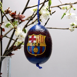 FC Barcelona húsvéti tojás ; Ideális locsoló ajándék FC Barcelona szurkolók részére, Otthon & Lakás, Dekoráció, Dísztárgy, Decoupage, transzfer és szalvétatechnika, Meska