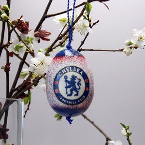 Chelsea húsvéti tojás ; Ajándék Chelsea rajongók részére világos, Otthon & Lakás, Dekoráció, Dísztárgy, Decoupage, transzfer és szalvétatechnika, MESKA