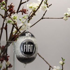 FIAT emblémás húsvéti tojás ; Igazi egyedi locsoló ajándék FIAT rajongók részére - otthon & lakás - dekoráció - dísztárgy - Meska.hu