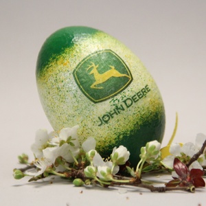 John Deere húsvéti tojás ; Ajándék John Deere rajongók részére , Otthon & Lakás, Dekoráció, Dísztárgy, Decoupage, transzfer és szalvétatechnika, Meska