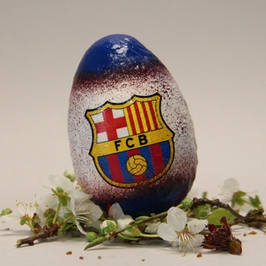 FC Barcelona húsvéti tojás ; Ajándék FC Barcelona szurkolók részére , Otthon & Lakás, Dekoráció, Dísztárgy, Decoupage, transzfer és szalvétatechnika, MESKA