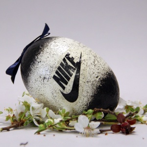 Nike húsvéti tojás ; Locsoló ajándék Nike rajongók részére , Otthon & Lakás, Dekoráció, Dísztárgy, Decoupage, transzfer és szalvétatechnika, MESKA