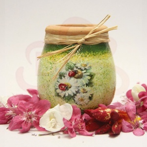 Anyák napra mini váza : ANYA - MAMA képpel, névvel is - ANYÁK NAP, NŐNAP, SZÜLETÉSNAP, NÉVNAP, Otthon & Életmód, Dekoráció, Váza, Virágdísz és tartó, Decoupage, transzfer és szalvétatechnika, MESKA